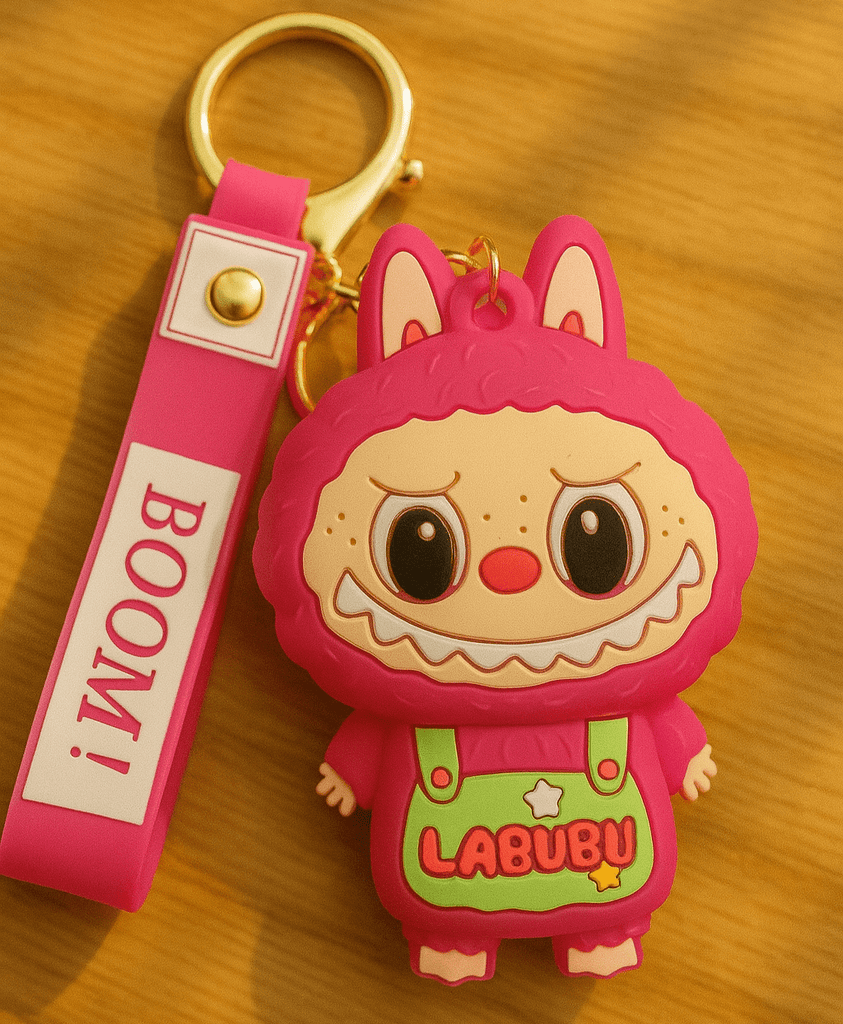 Labubu - Wish & Fuzz Rainbow Wrist‑Strap Keychain