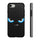 Angry Eyes Tough Phone Case – Protective Black Shockproof Case with Bold Blue Eyes Design