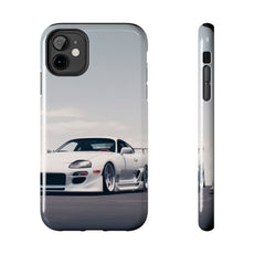 Sports Car Tough Phone Case — White Supra Track Photography