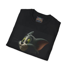Tom & Jerry Mood Portrait T-Shirt — Cute and Creepy Cat Face Graphic Tee