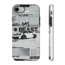 Racing Beast Phone Case — White Supercar Graphic Tough Case