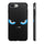 Angry Eyes Tough Phone Case – Protective Black Shockproof Case with Bold Blue Eyes Design