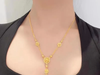 Gold Circle Tassel Necklace