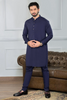 2 Pcs Men's Stitched Wash And Wear Plain Shalwar Kameez