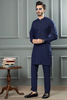 2 Pcs Men's Stitched Wash And Wear Plain Shalwar Kameez