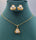 Elegant Gold-Toned Necklace & Earring Sets