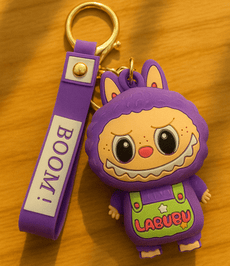 Labubu - Wish & Fuzz Rainbow Wrist‑Strap Keychain